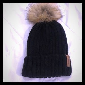 Women's Furtalk faux fur pompon beanie